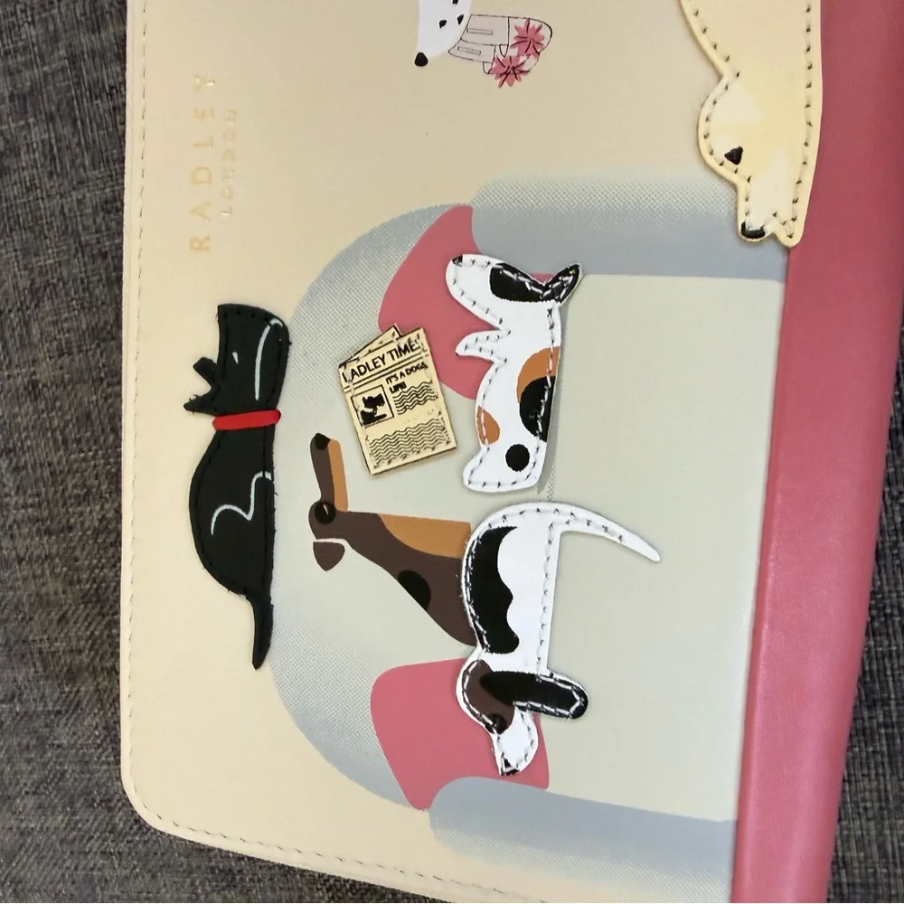RADLEY LONDON Cream Wallet with Pink and Black Accents - Picture 2 of 10